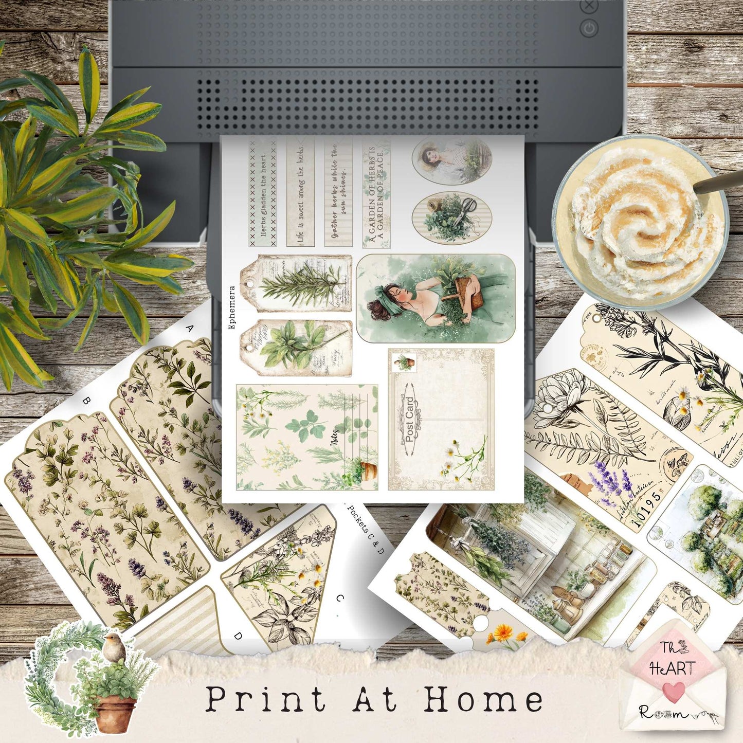 The Herb Garden Pocket Tag
