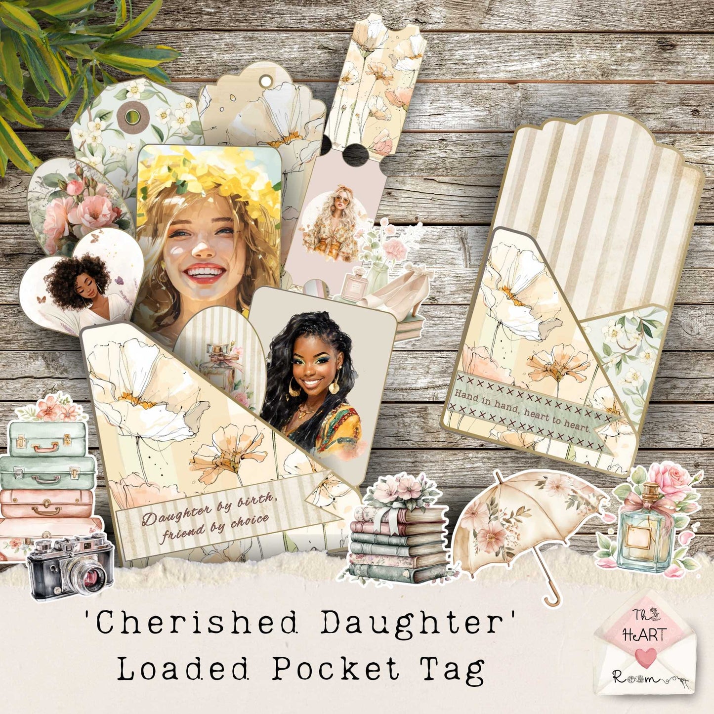 Cherished Daughter Pocket Tag