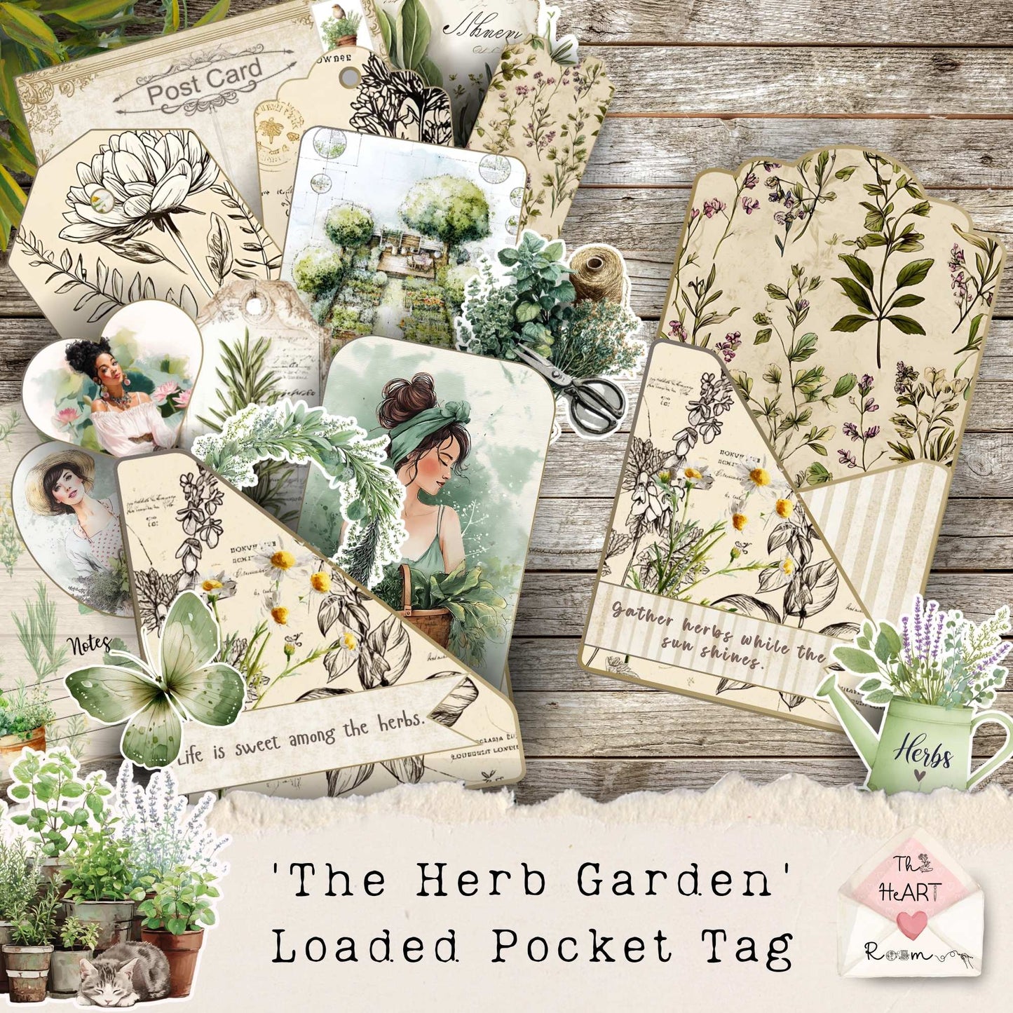 The Herb Garden Pocket Tag